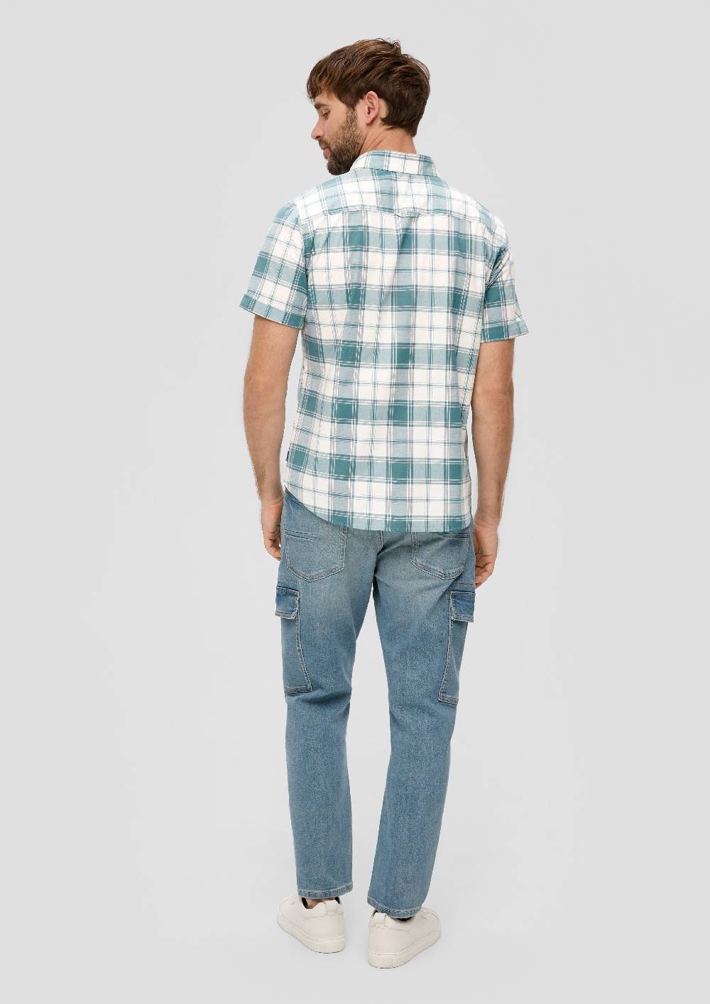 S.Oliver Kurzes Baumwollstretch-Hemd Im Slim Fit