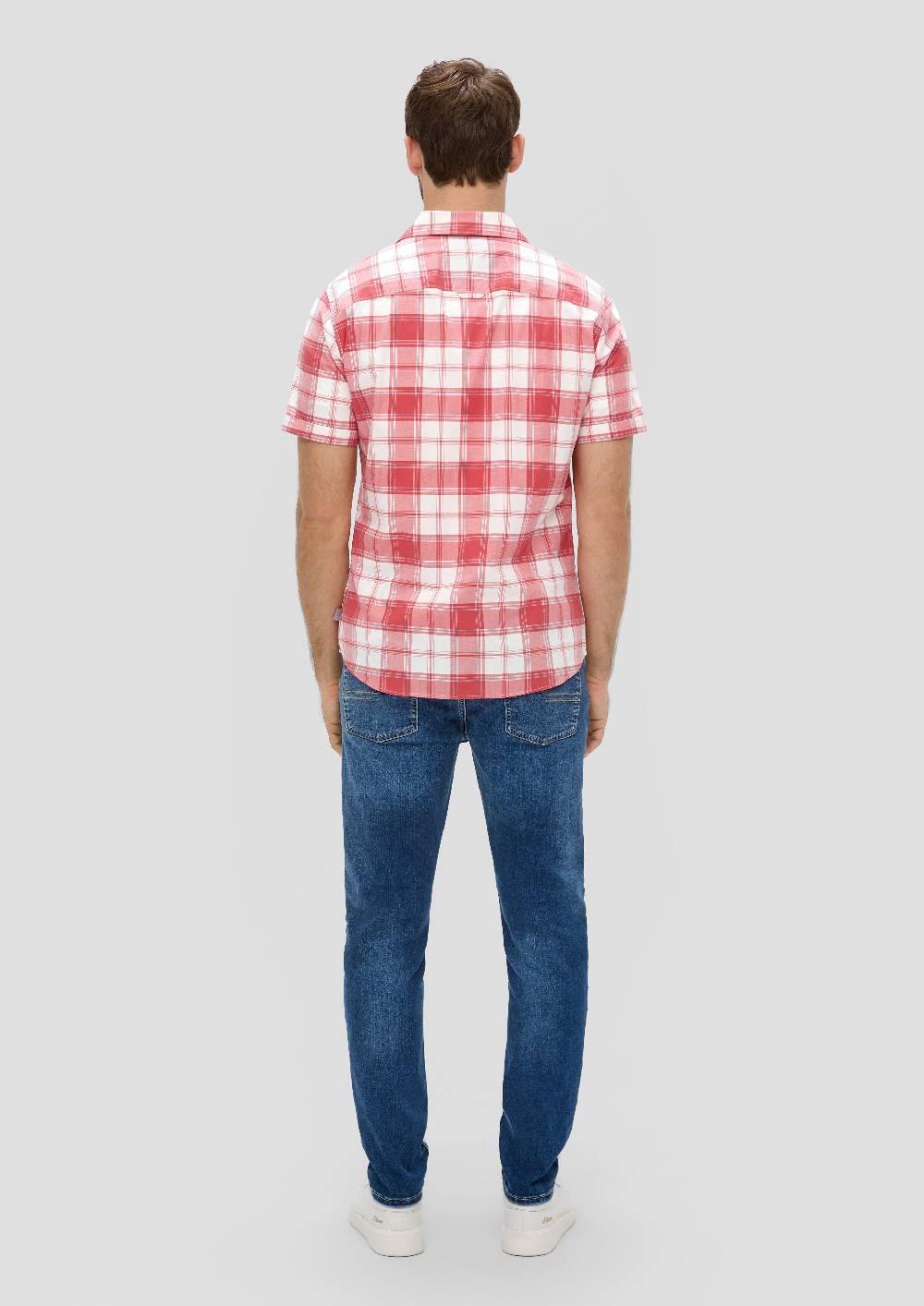 S.Oliver Kurzes Baumwollstretch-Hemd Im Slim Fit