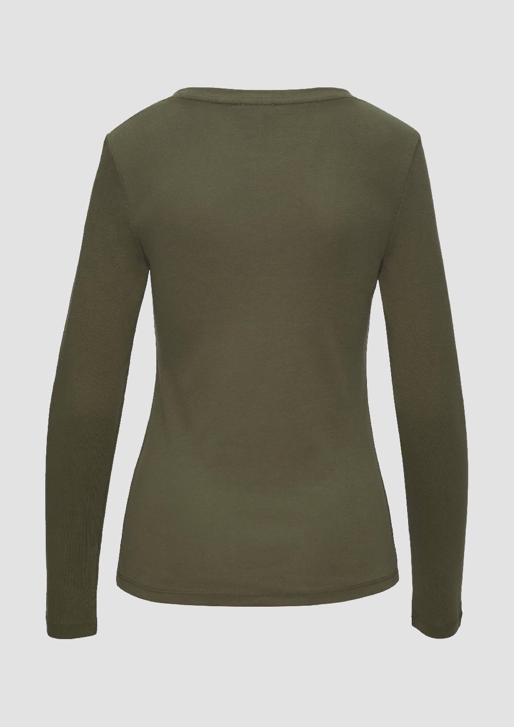 S.Oliver Langarm-Shirt Im Slim Fit