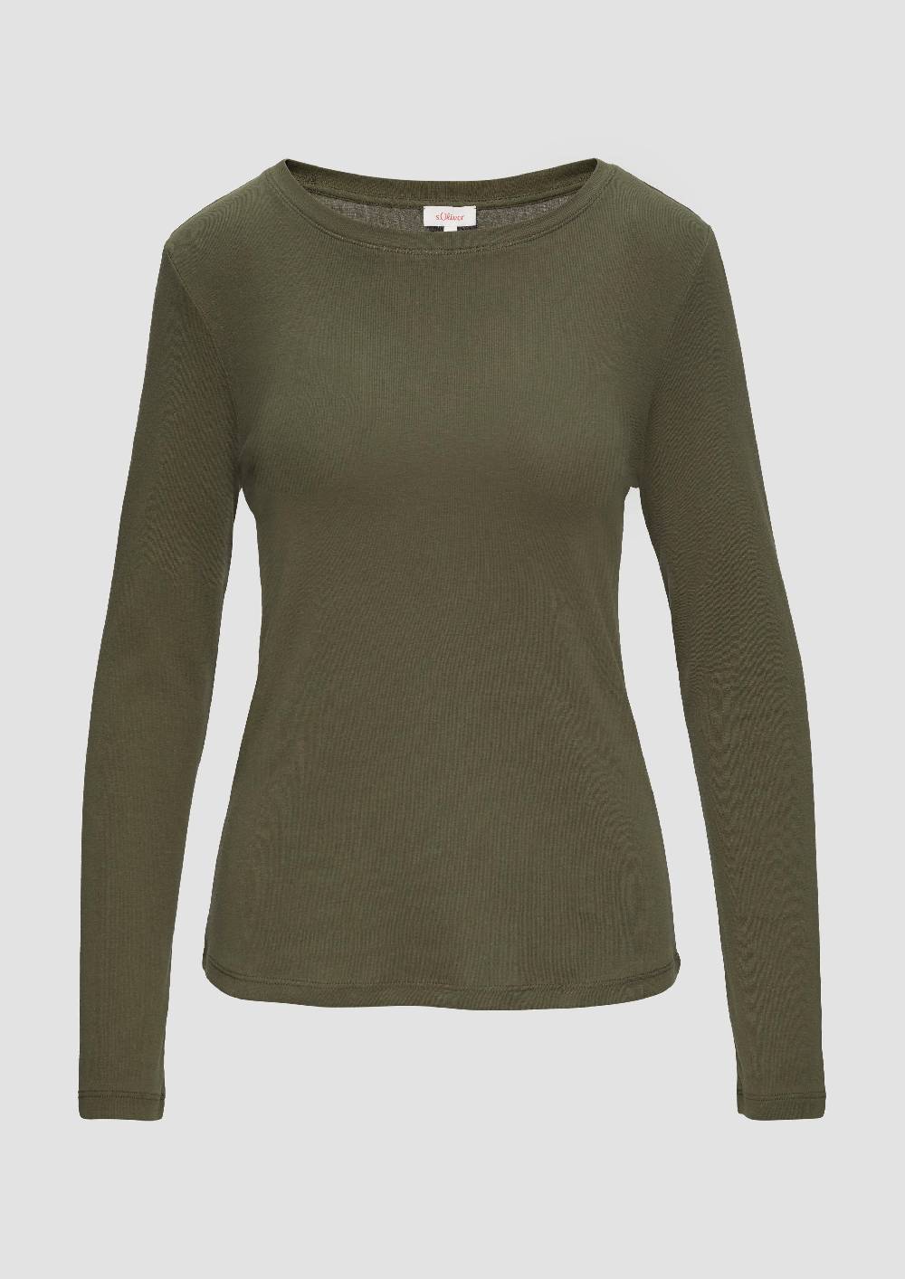 S.Oliver Langarm-Shirt Im Slim Fit