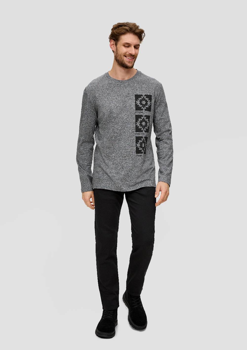 S.Oliver Langarmshirt Mit Frontprint