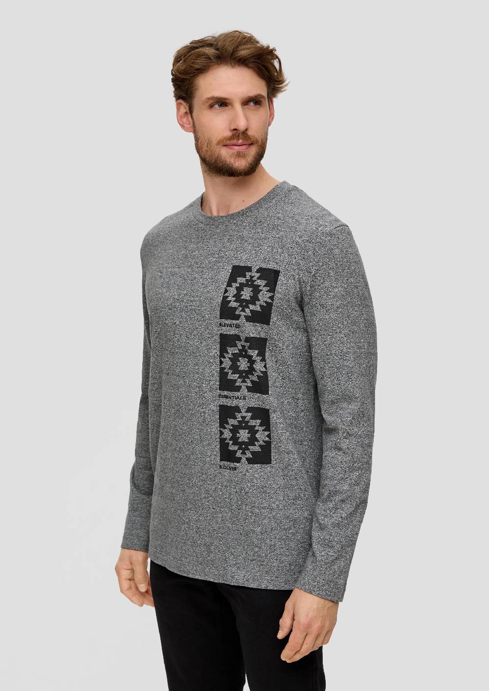 S.Oliver Langarmshirt Mit Frontprint