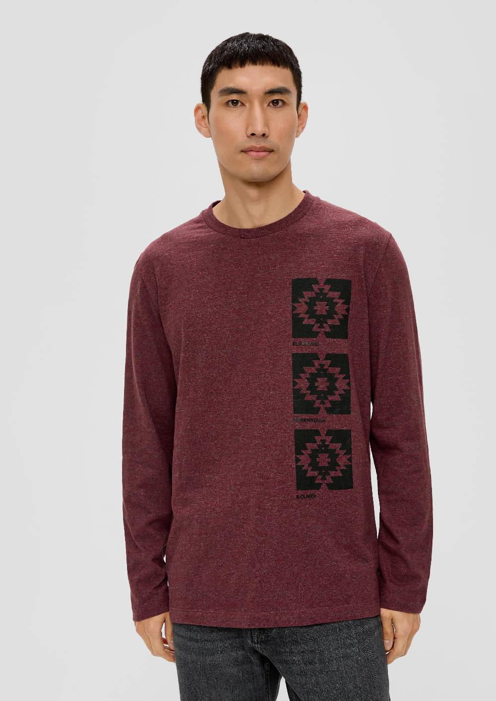 S.Oliver Langarmshirt Mit Frontprint