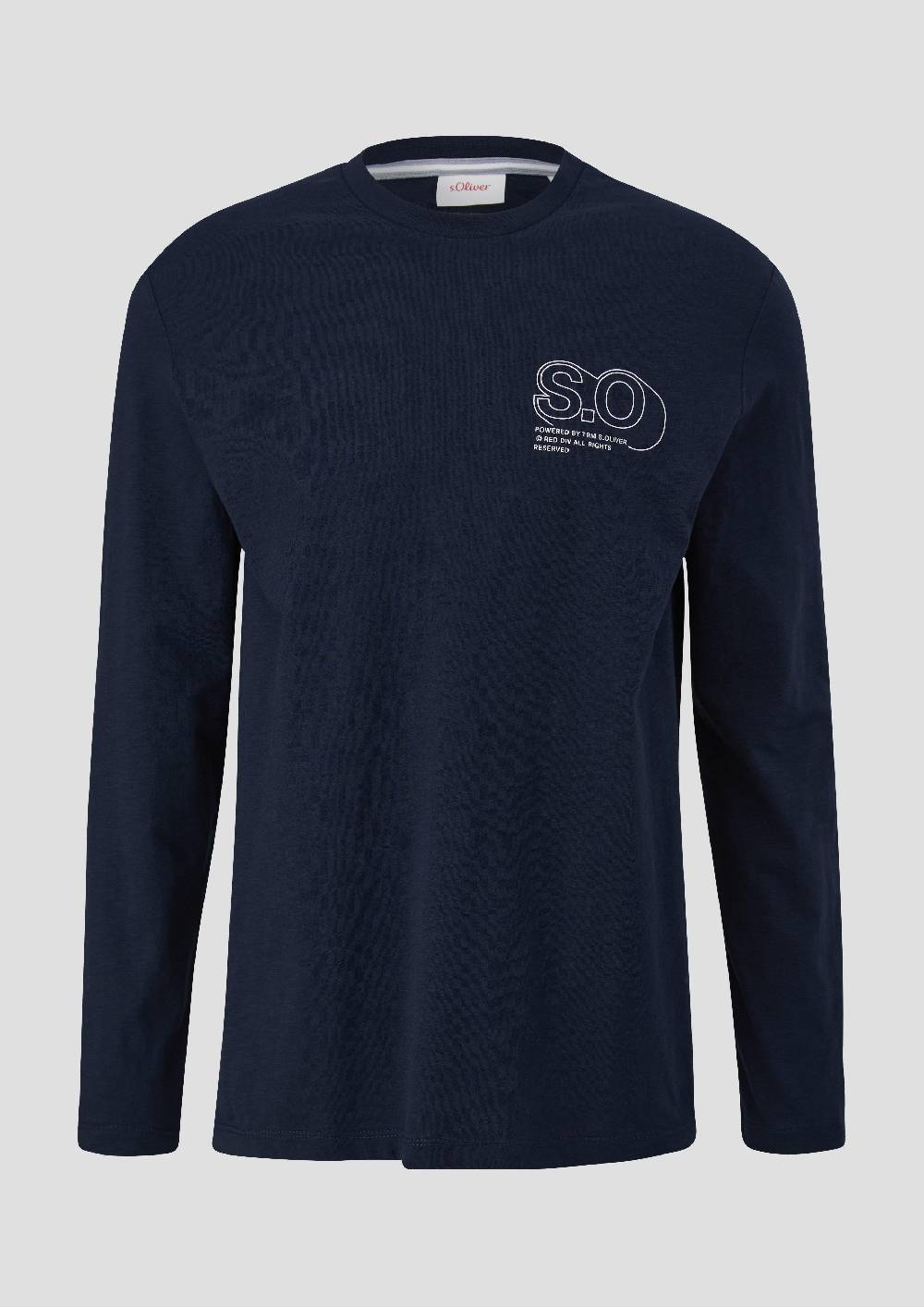 S.Oliver Langarmshirt Mit Logo-Print