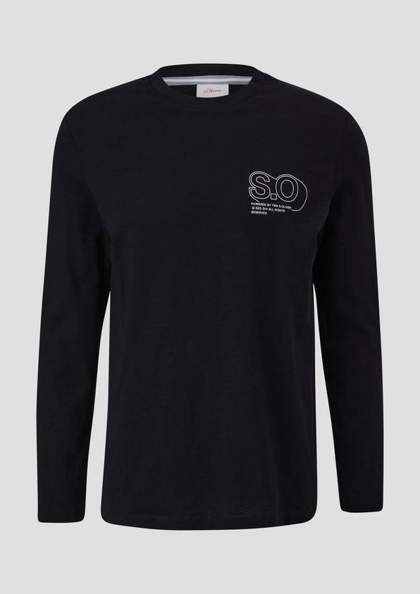 s.Oliver Langarmshirt mit Logo-Print
