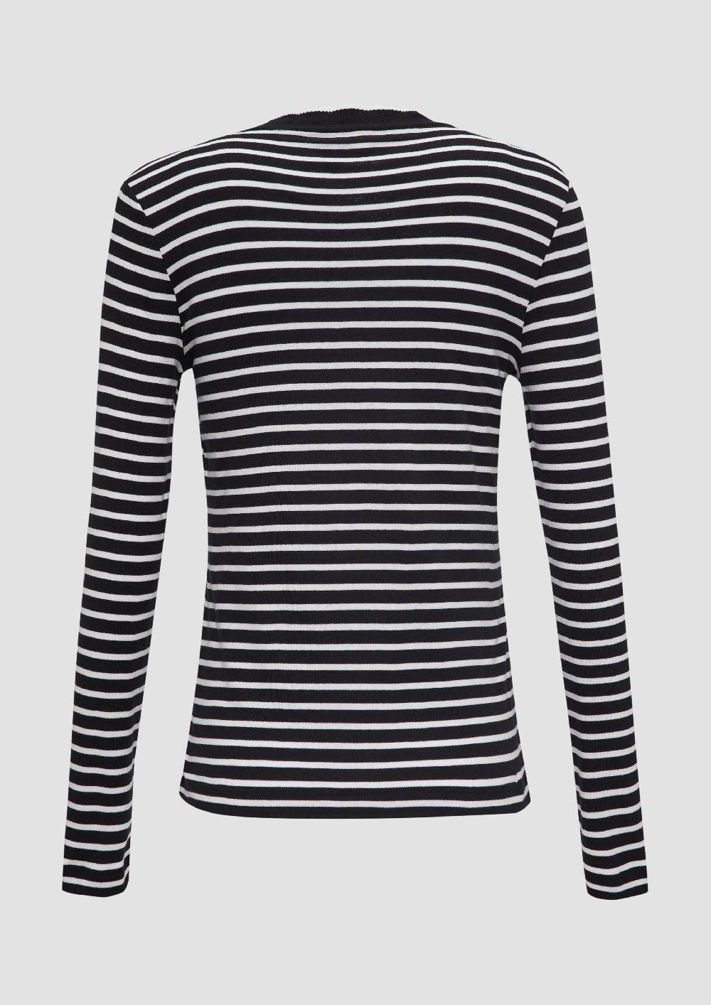 S.Oliver Langarmshirt Mit Muschelkante