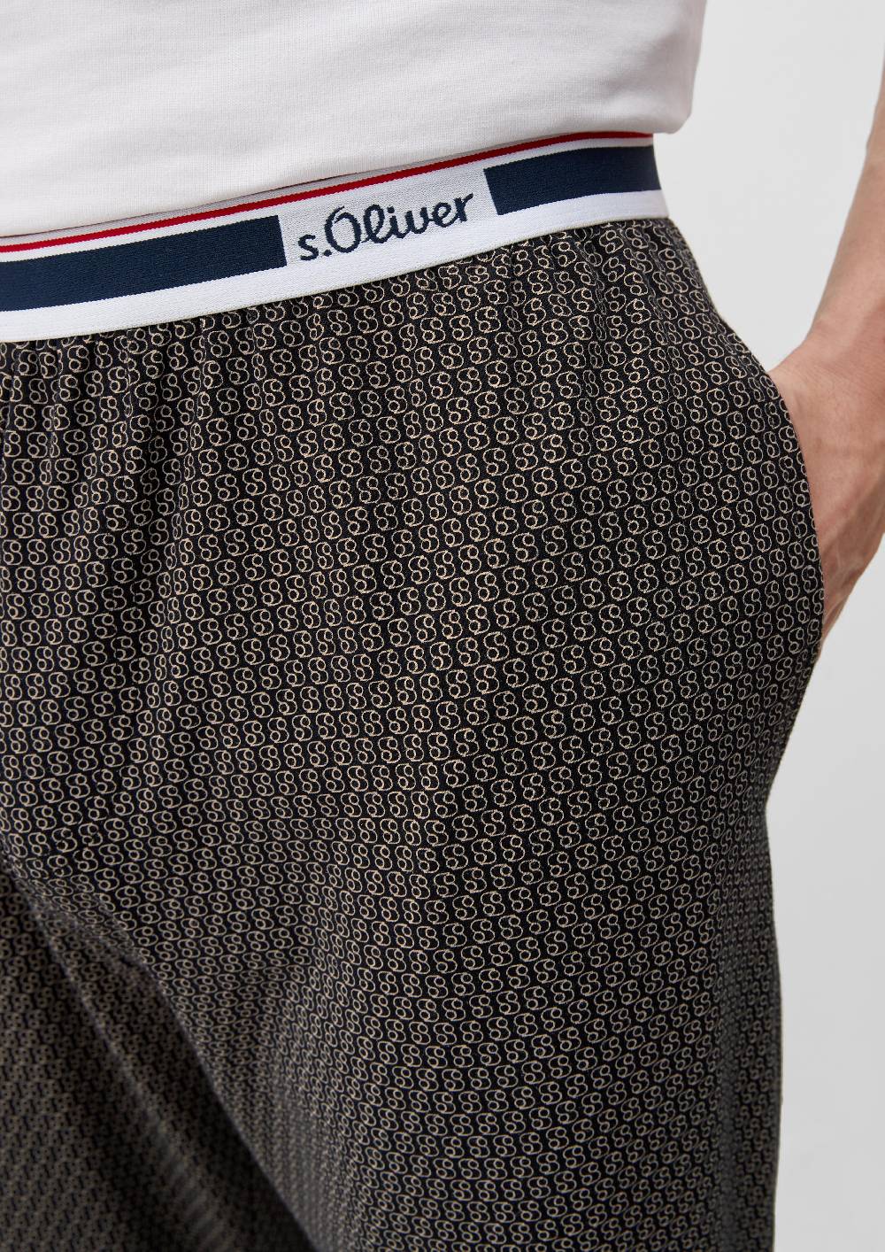 S.Oliver Lange Pyjamahose Mit Allover-Print