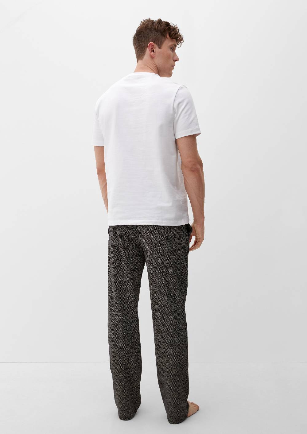 S.Oliver Lange Pyjamahose Mit Allover-Print