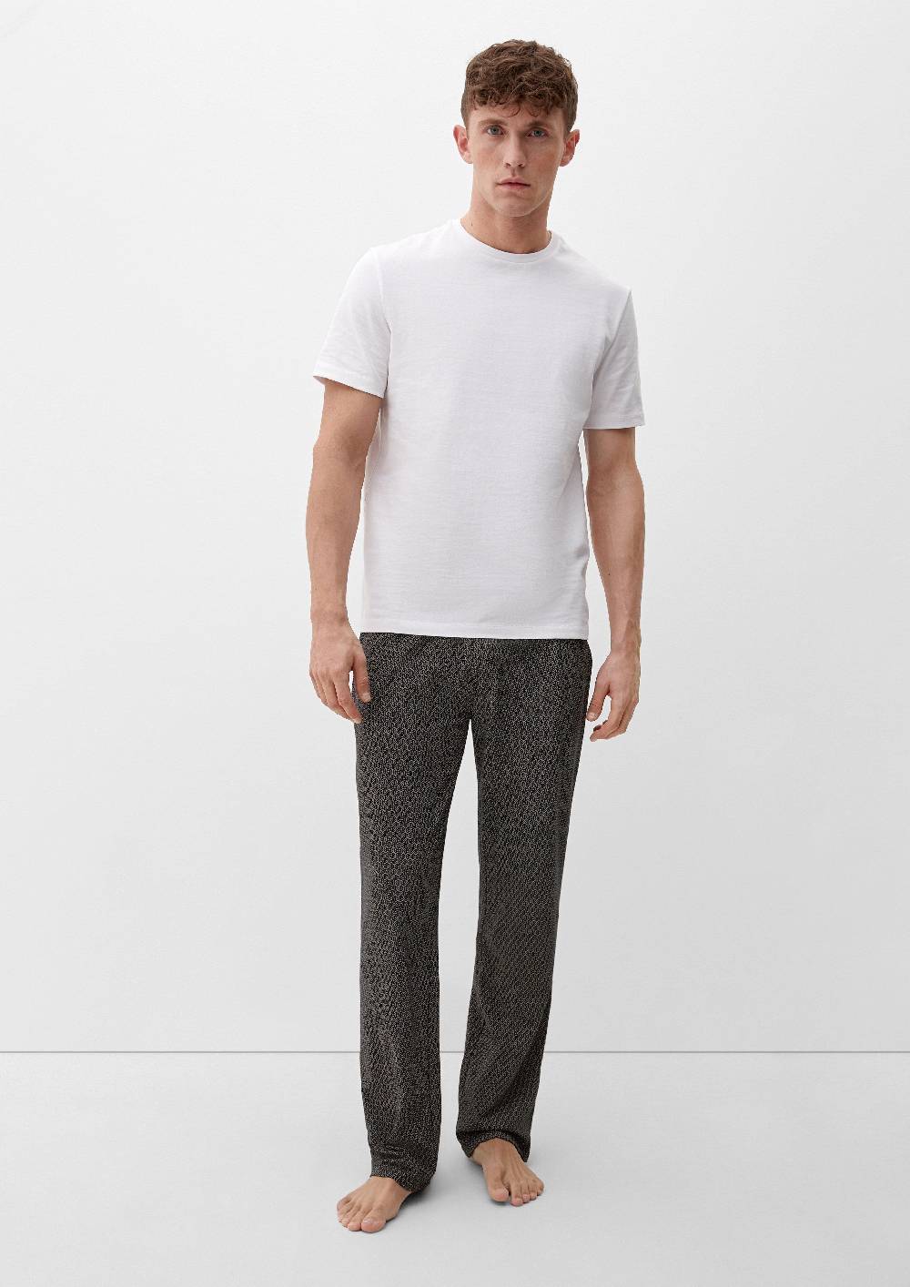 S.Oliver Lange Pyjamahose Mit Allover-Print