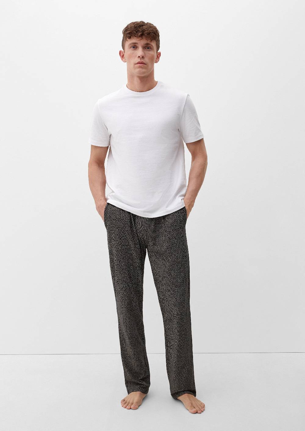 S.Oliver Lange Pyjamahose Mit Allover-Print