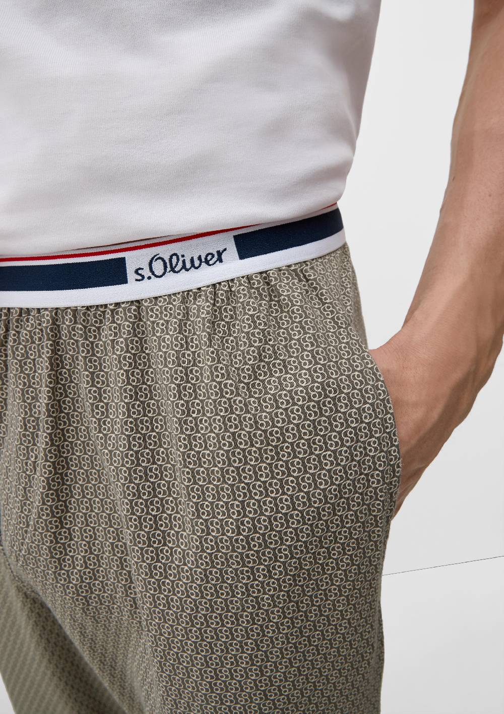 S.Oliver Lange Pyjamahose Mit Allover-Print