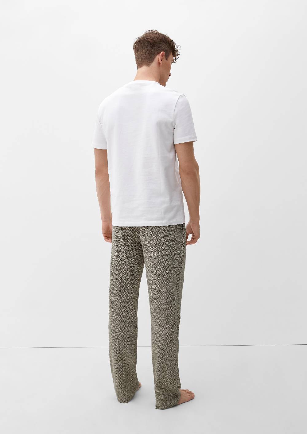 S.Oliver Lange Pyjamahose Mit Allover-Print