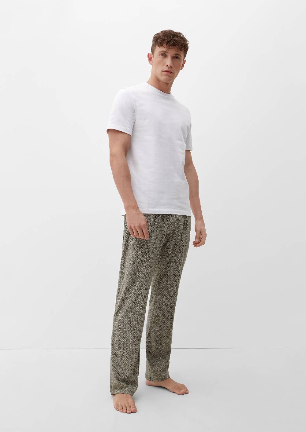 S.Oliver Lange Pyjamahose Mit Allover-Print