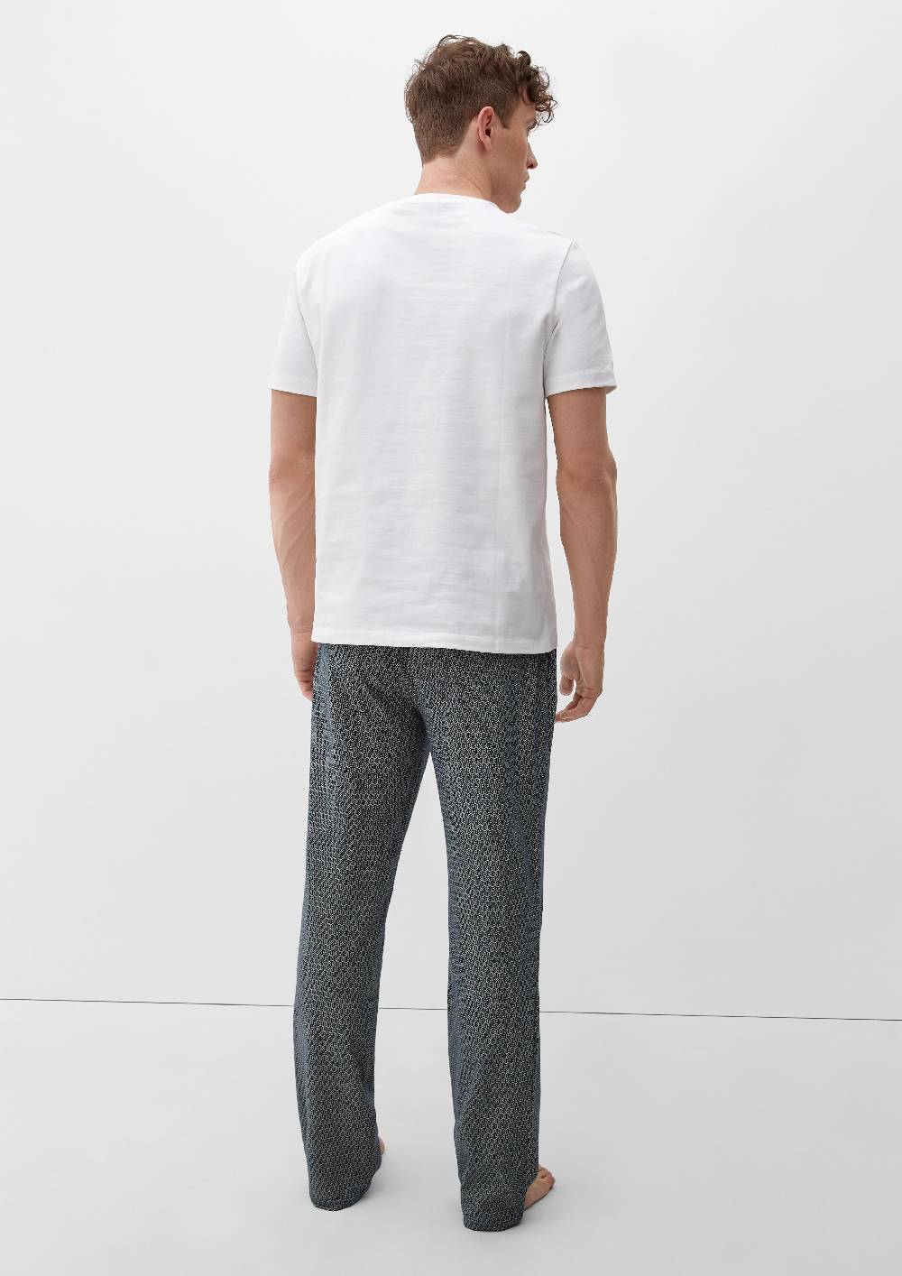 S.Oliver Lange Pyjamahose Mit Allover-Print