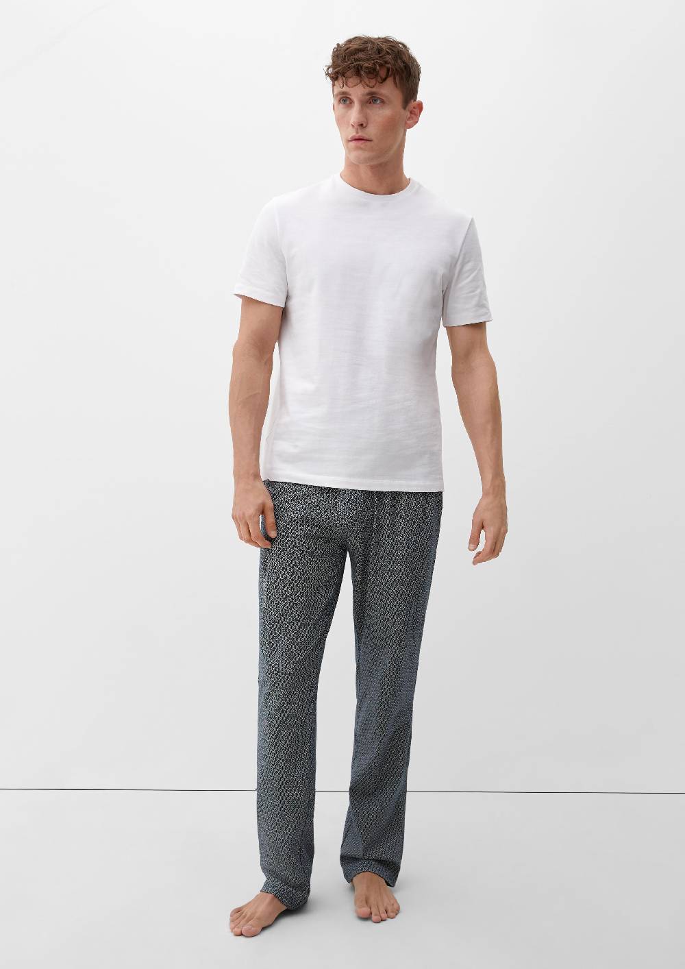S.Oliver Lange Pyjamahose Mit Allover-Print