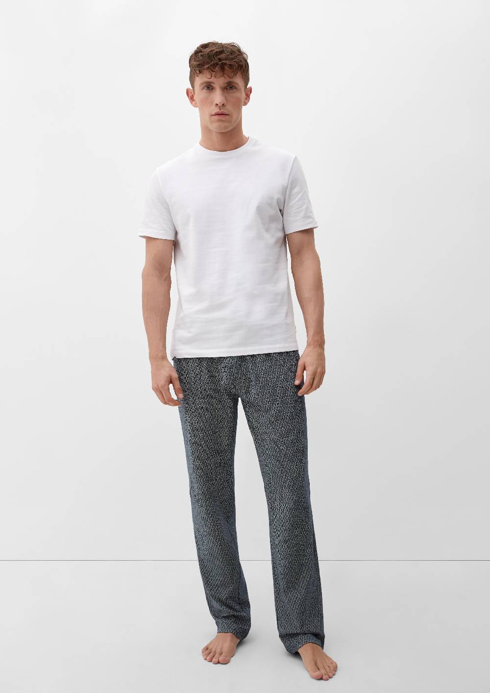 S.Oliver Lange Pyjamahose Mit Allover-Print