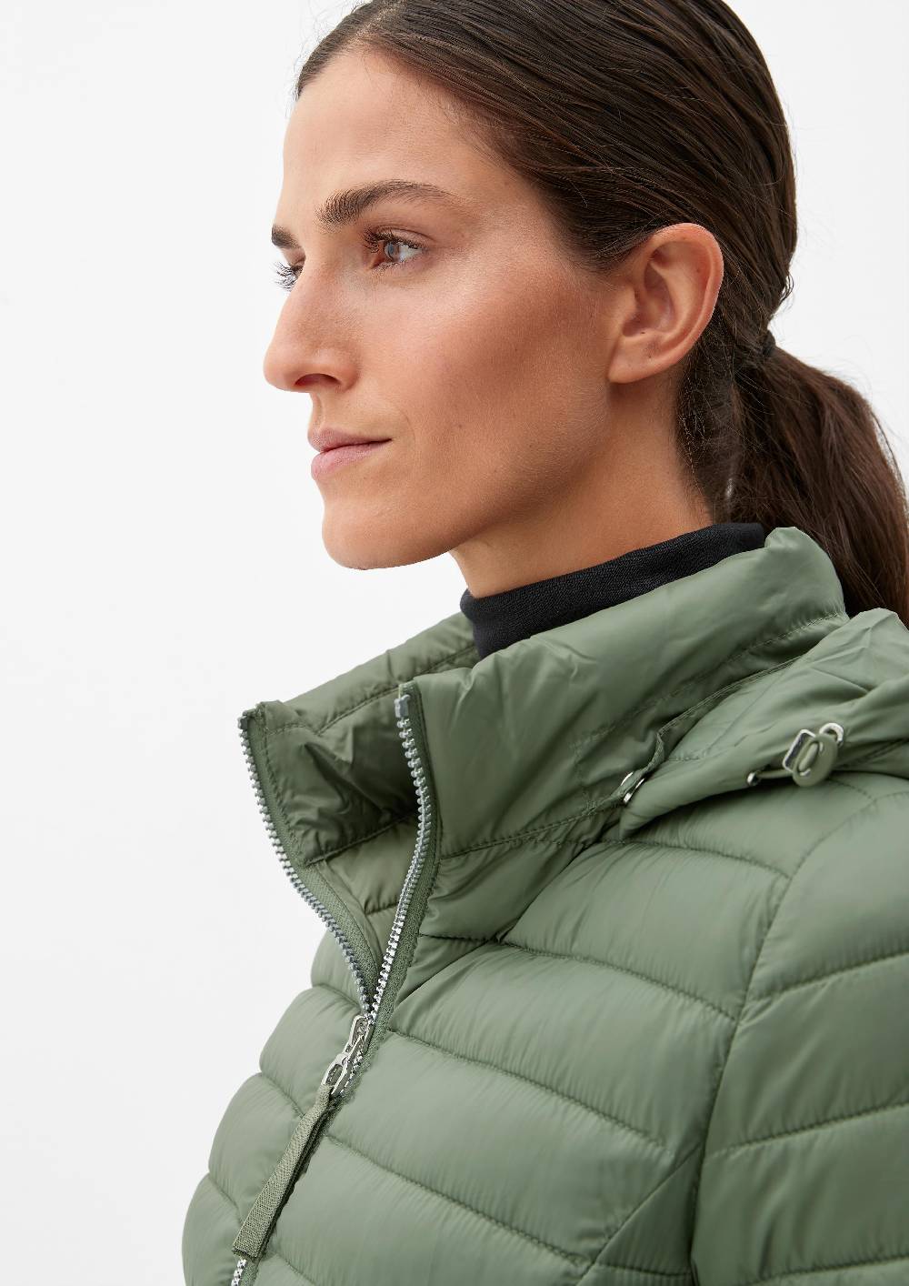 S.Oliver Lange Steppjacke Mit Abnehmbarer Kapuze