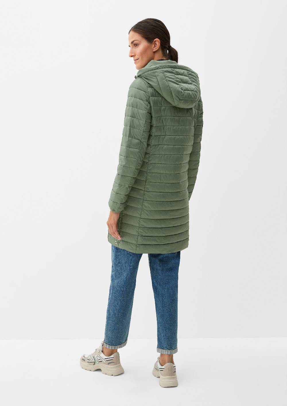 S.Oliver Lange Steppjacke Mit Abnehmbarer Kapuze