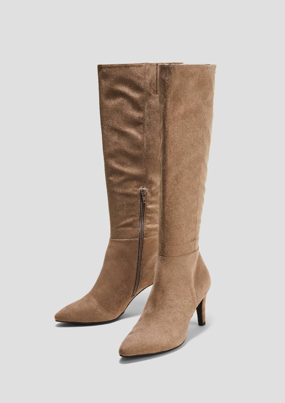 S.Oliver Lange Stiefel In Veloursleder-Optik