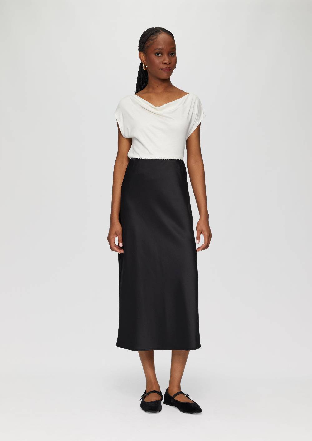 S.Oliver Langer Rock Aus Satin