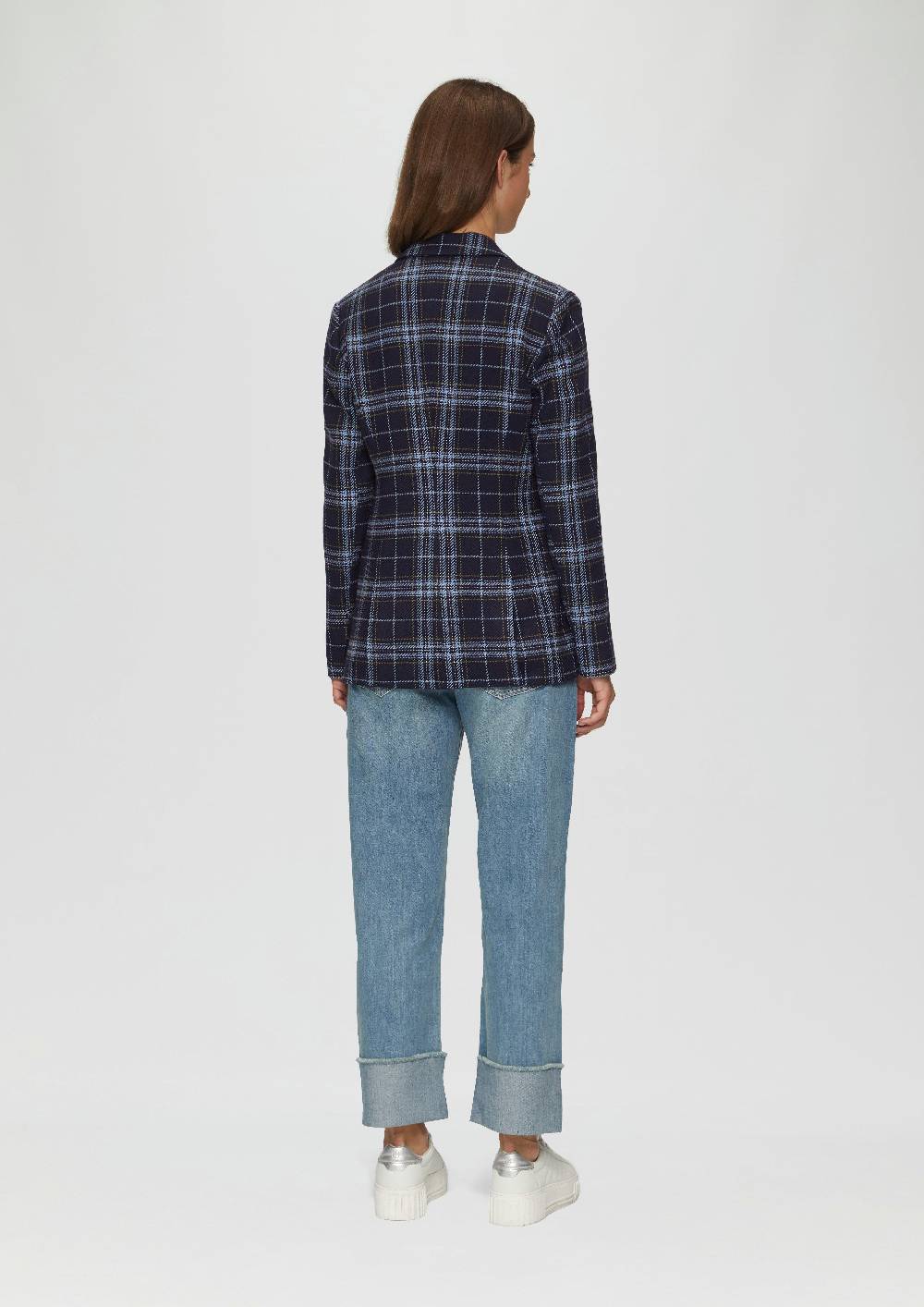 S.Oliver Langer Twillblazer Mit Karomuster