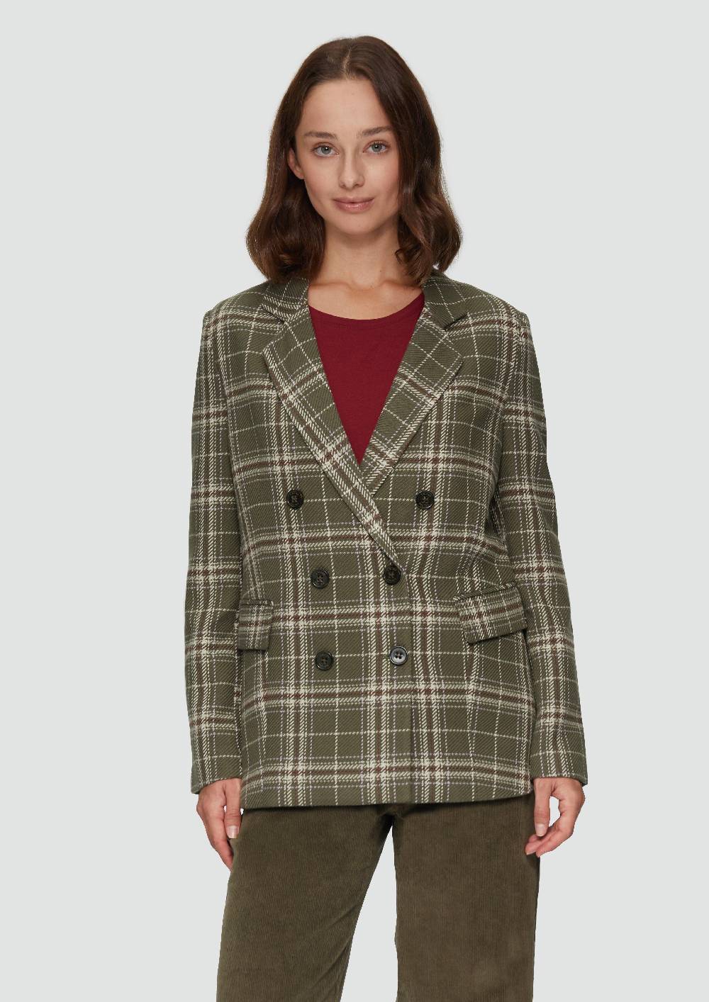 S.Oliver Langer Twillblazer Mit Karomuster