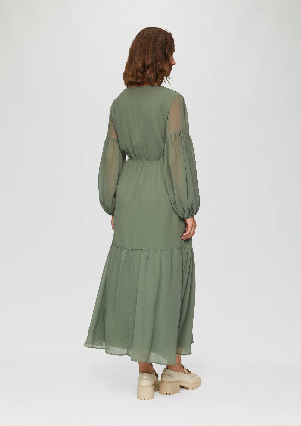 S.Oliver Langes Chiffonkleid Im Boho-Stil