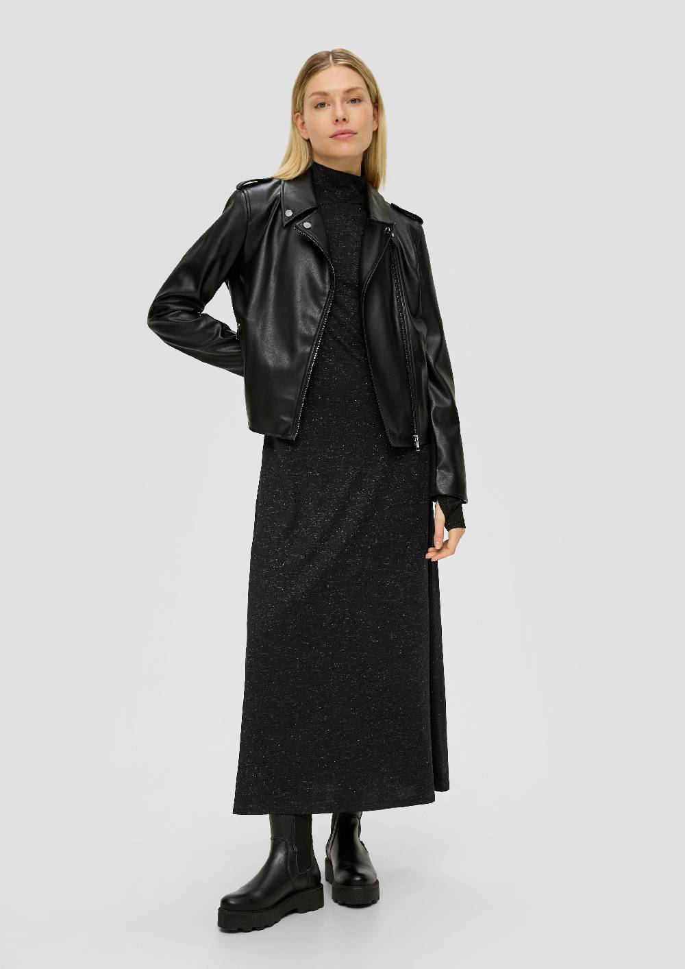 S.Oliver Langes Kleid Mit Glitzer-Effekt