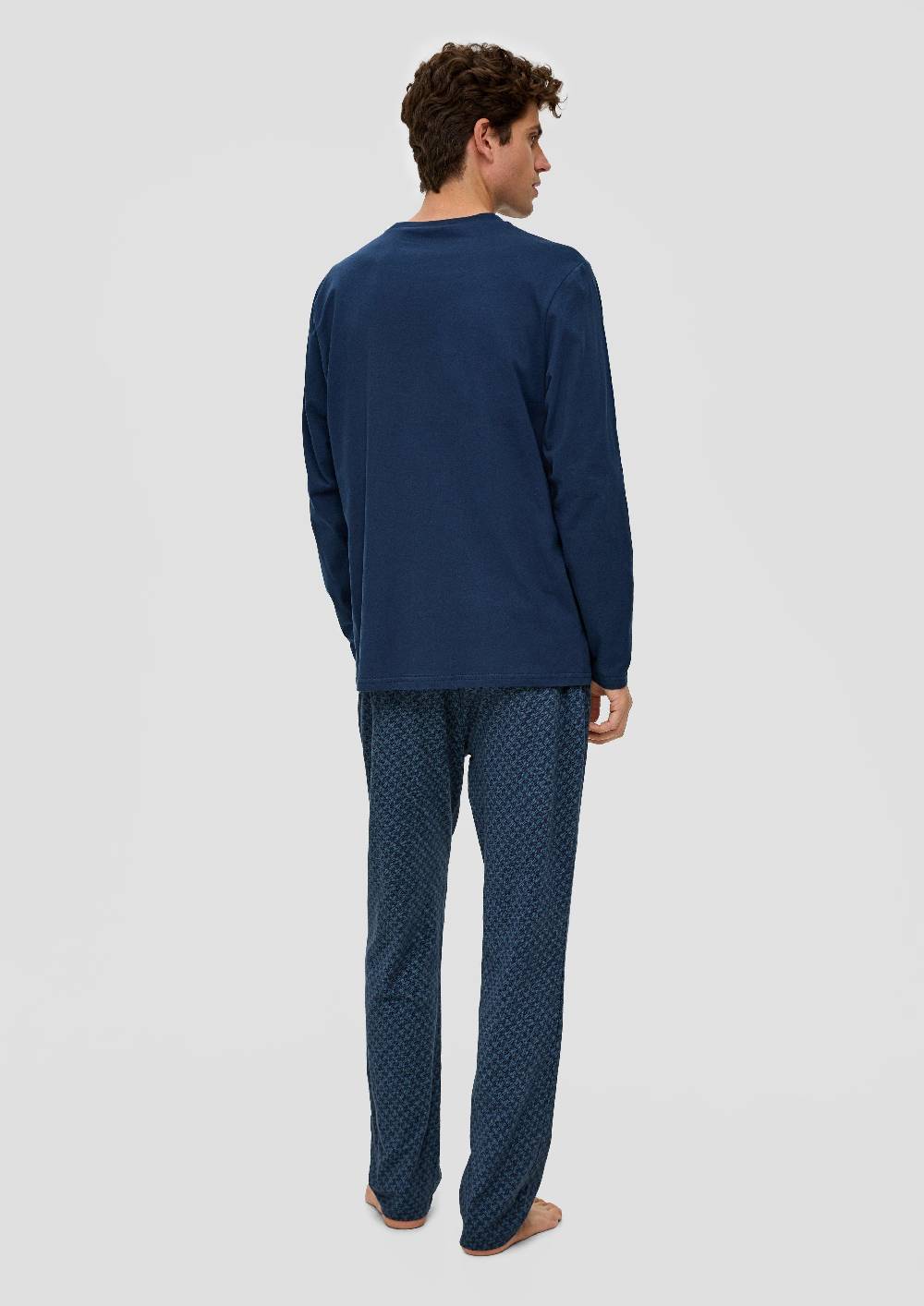 S.Oliver Langes Pyjama-Shirt Mit Logoprint