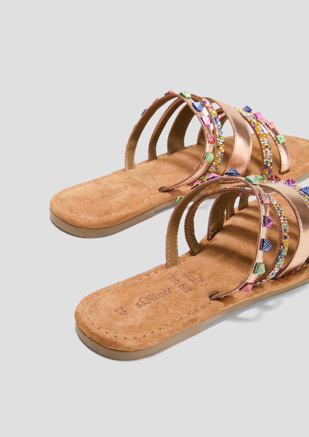 S.Oliver Leder-Pantoletten Mit Riemen