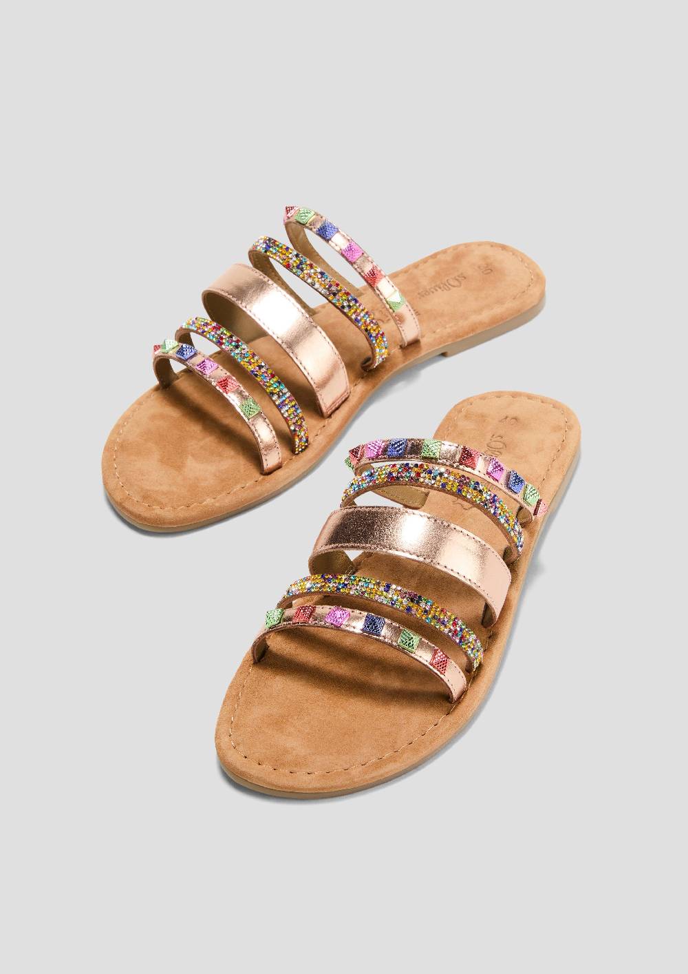 S.Oliver Leder-Pantoletten Mit Riemen