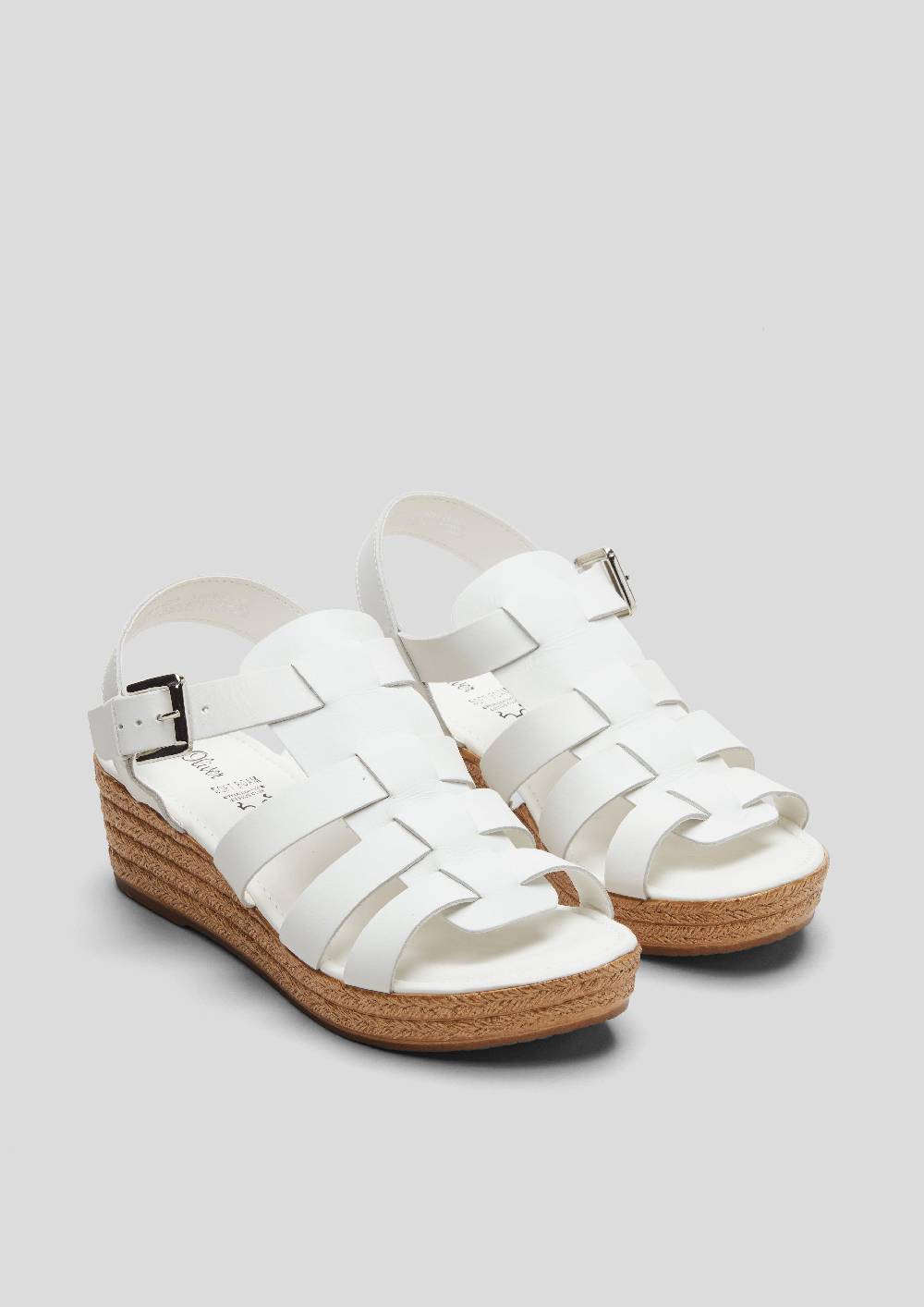 S.Oliver Leder-Sandalen Mit Keilabsatz