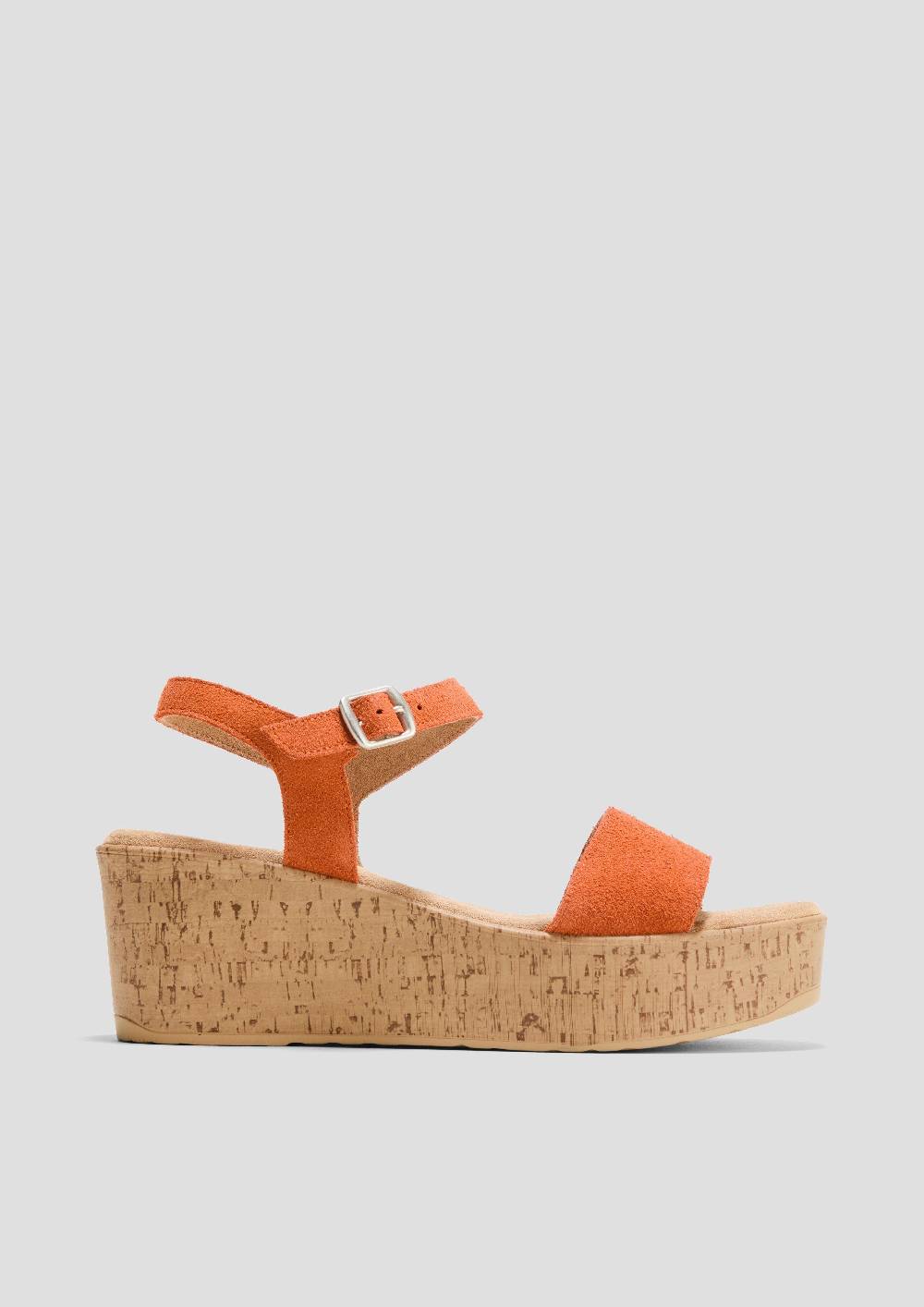 S.Oliver Leder-Sandalen Mit Keilabsatz