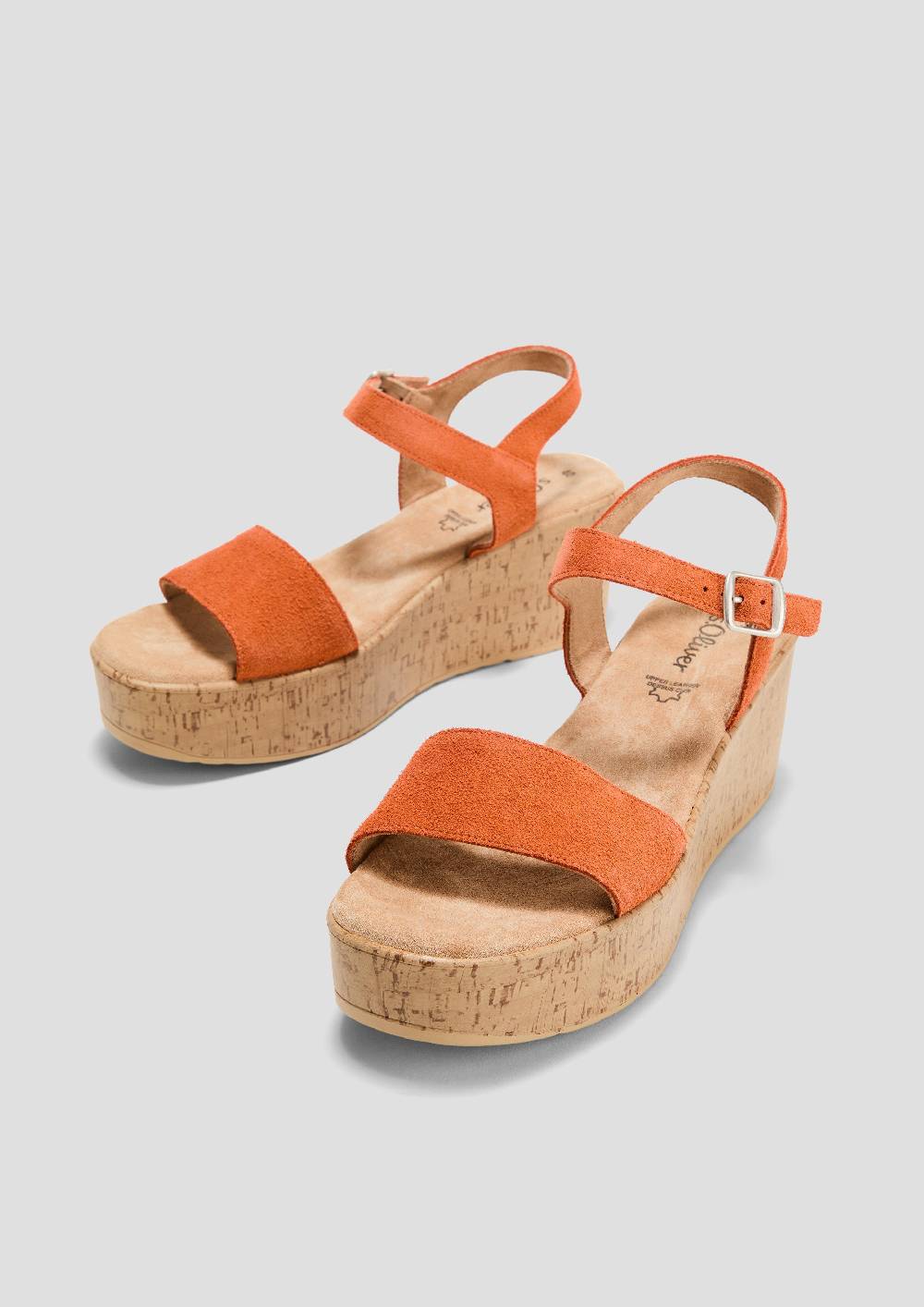 S.Oliver Leder-Sandalen Mit Keilabsatz