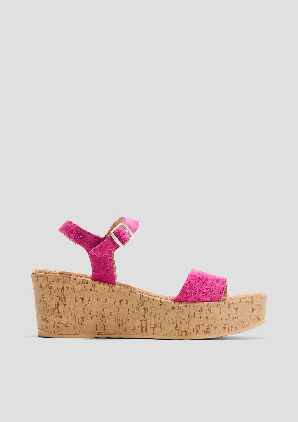 S.Oliver Leder-Sandalen Mit Keilabsatz