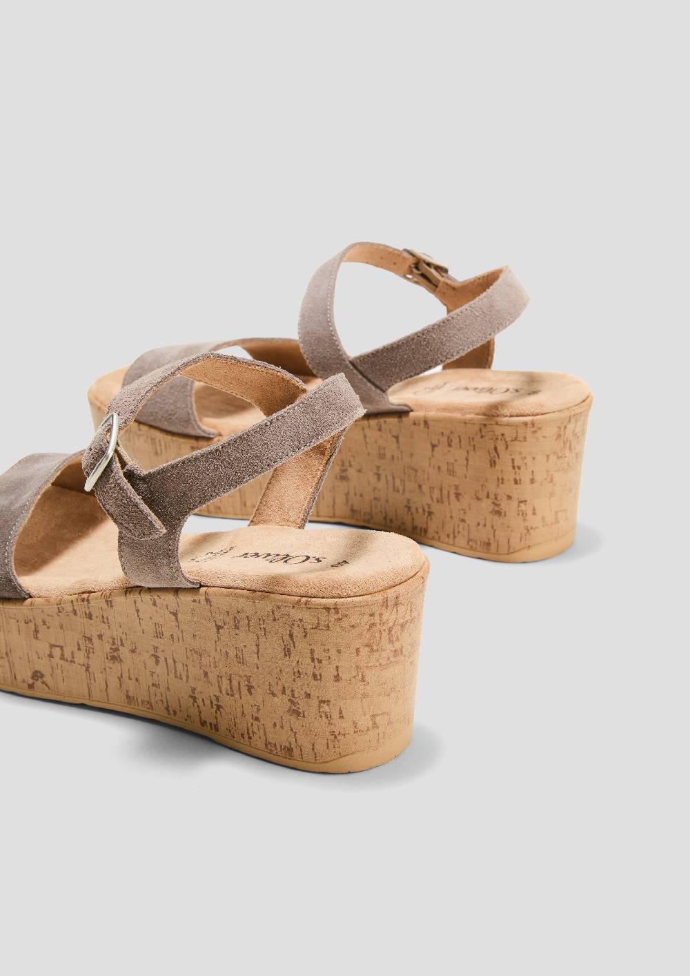 S.Oliver Leder-Sandalen Mit Keilabsatz