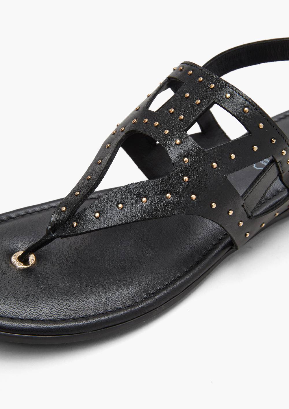 S.Oliver Leder-Sandalen Mit Nieten-Besatz