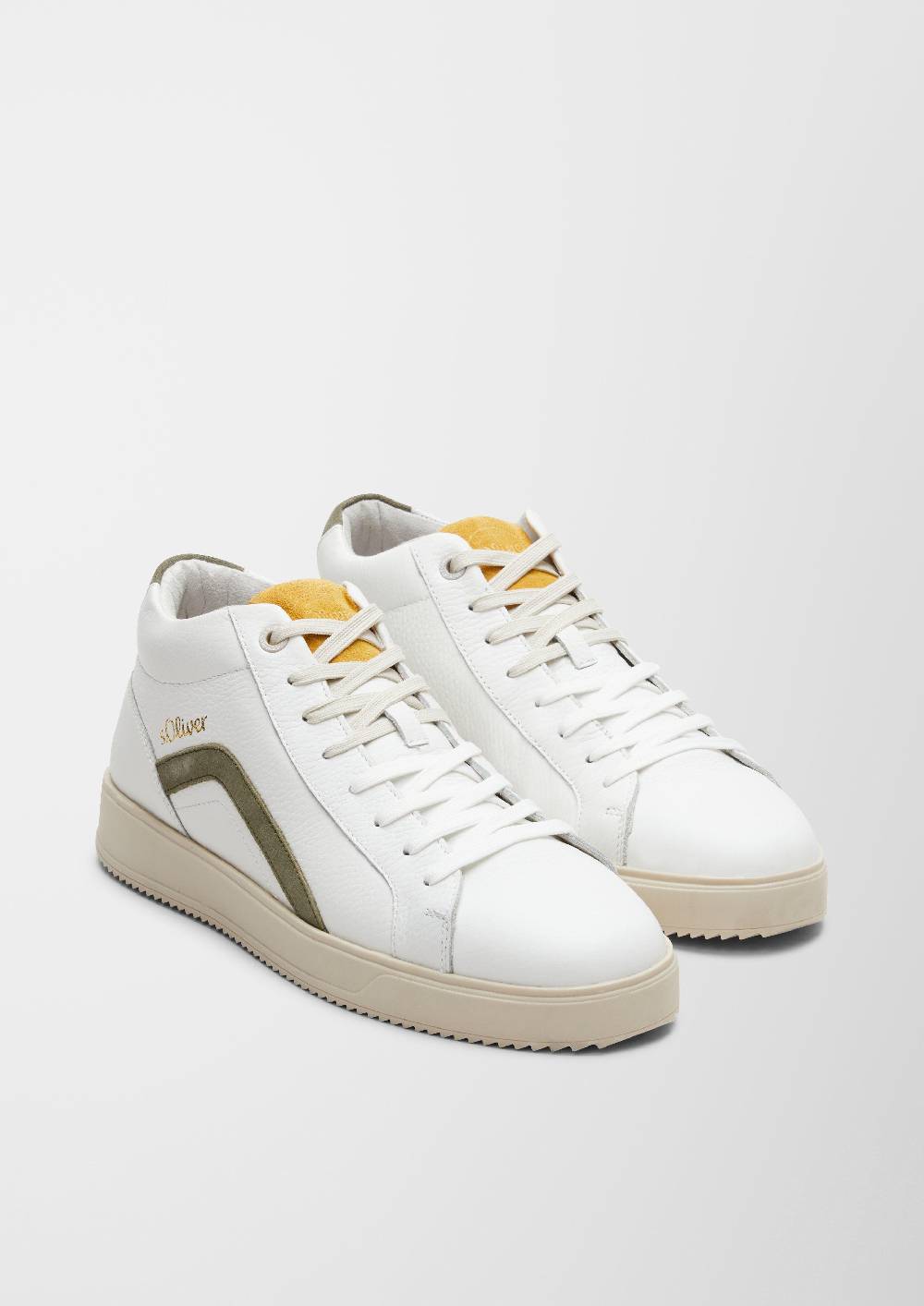 S.Oliver Leder-Sneaker Mit Kontrast-Details