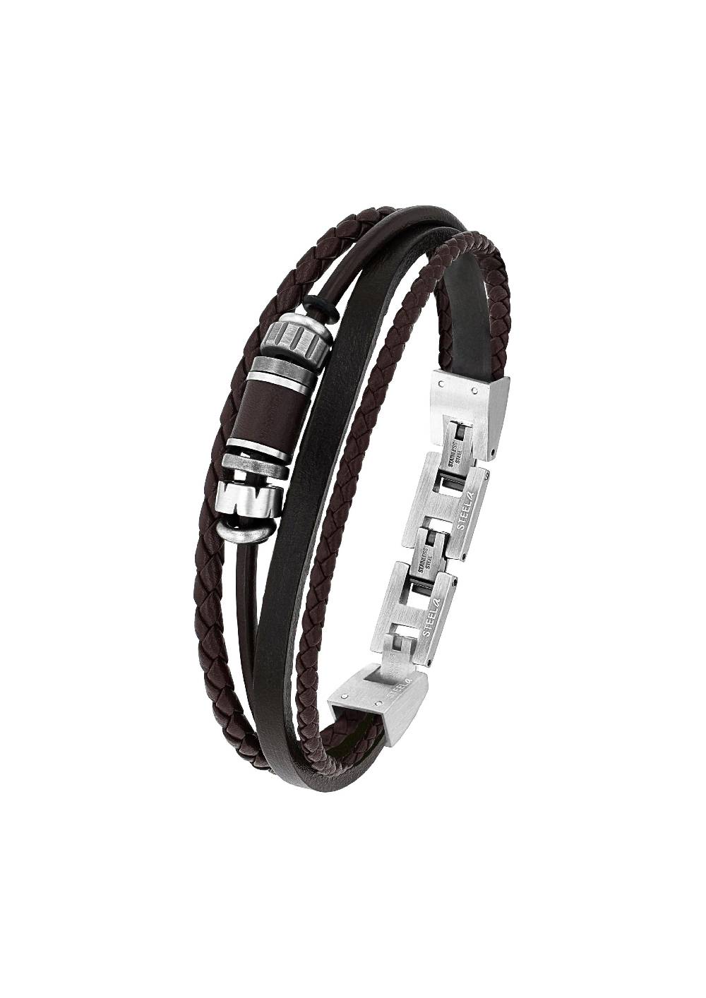 S.Oliver Lederarmband Mit Beads-Detail