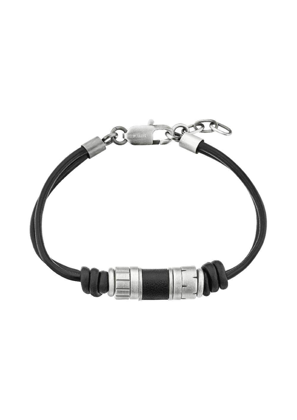 S.Oliver Lederarmband Mit Beads-Detail