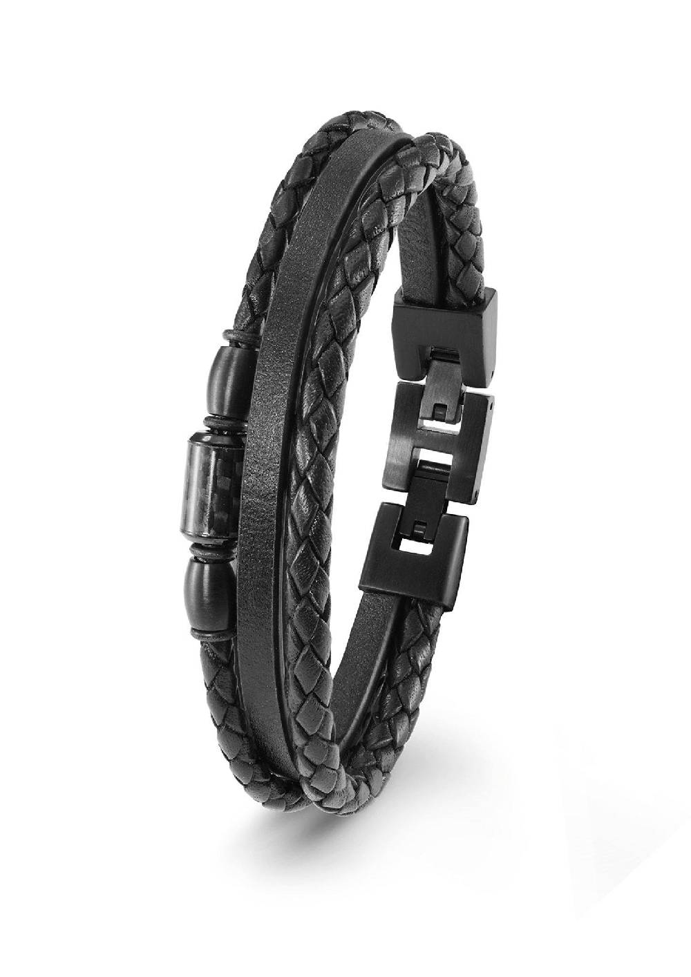 S.Oliver Lederarmband Mit Edelstahl