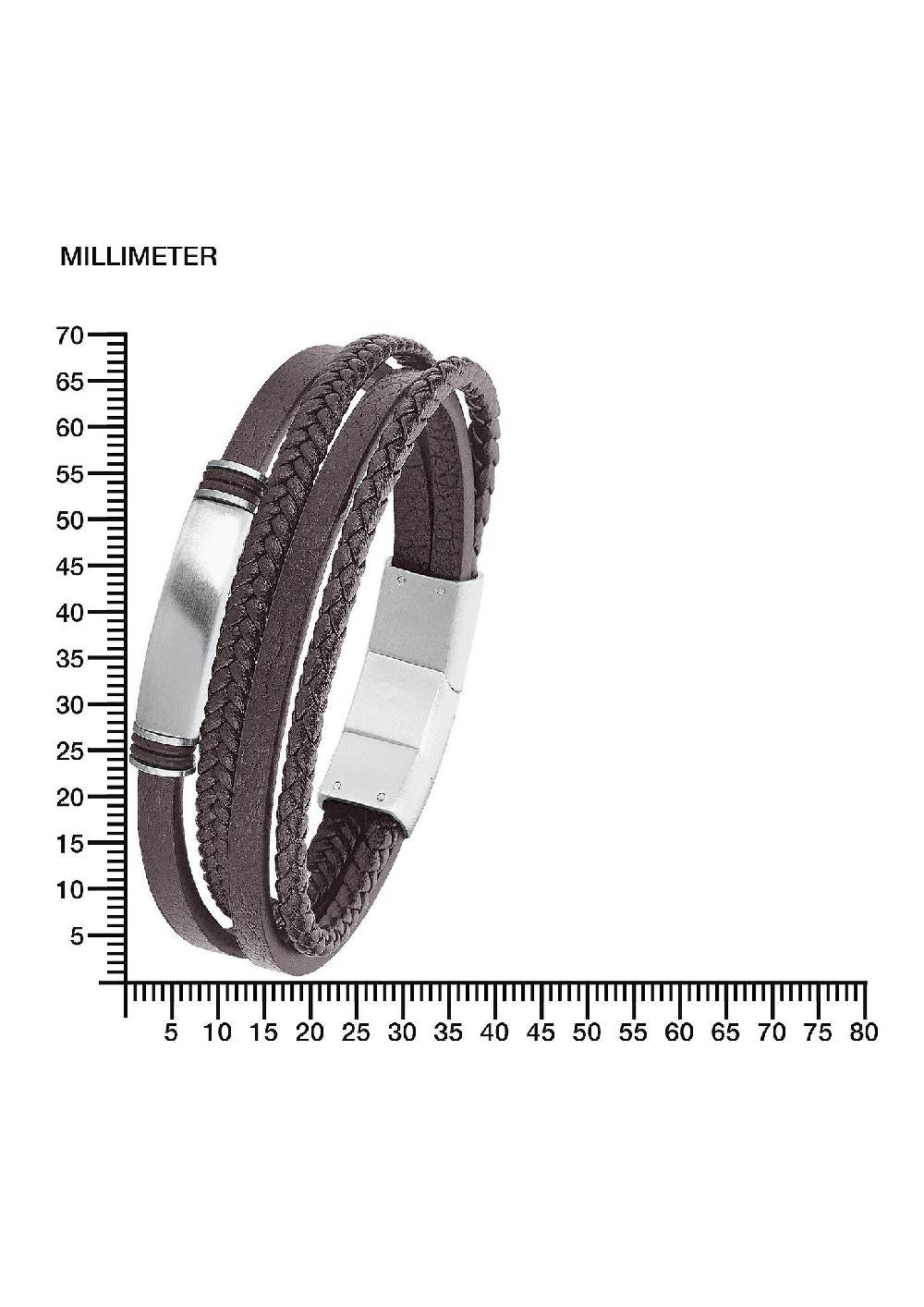 S.Oliver Lederarmband Mit Edelstahl