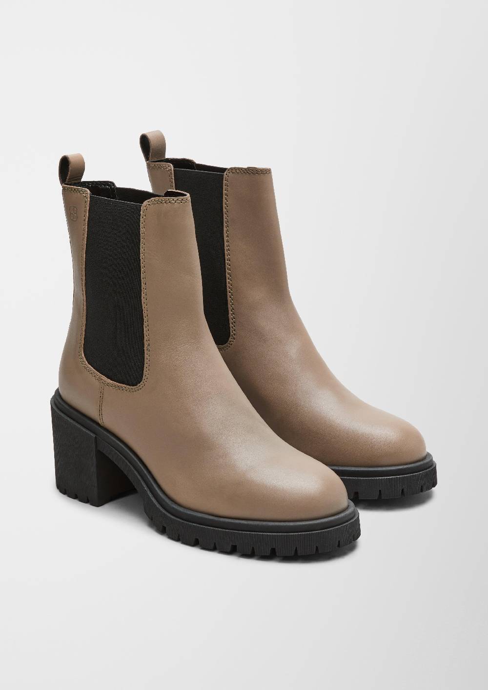 S.Oliver Lederstiefel Mit Blockabsatz