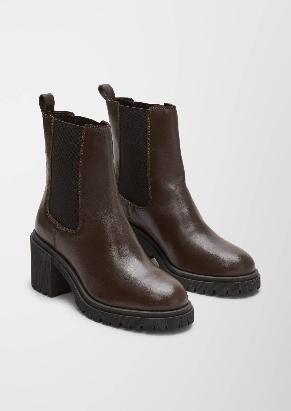 S.Oliver Lederstiefel Mit Blockabsatz