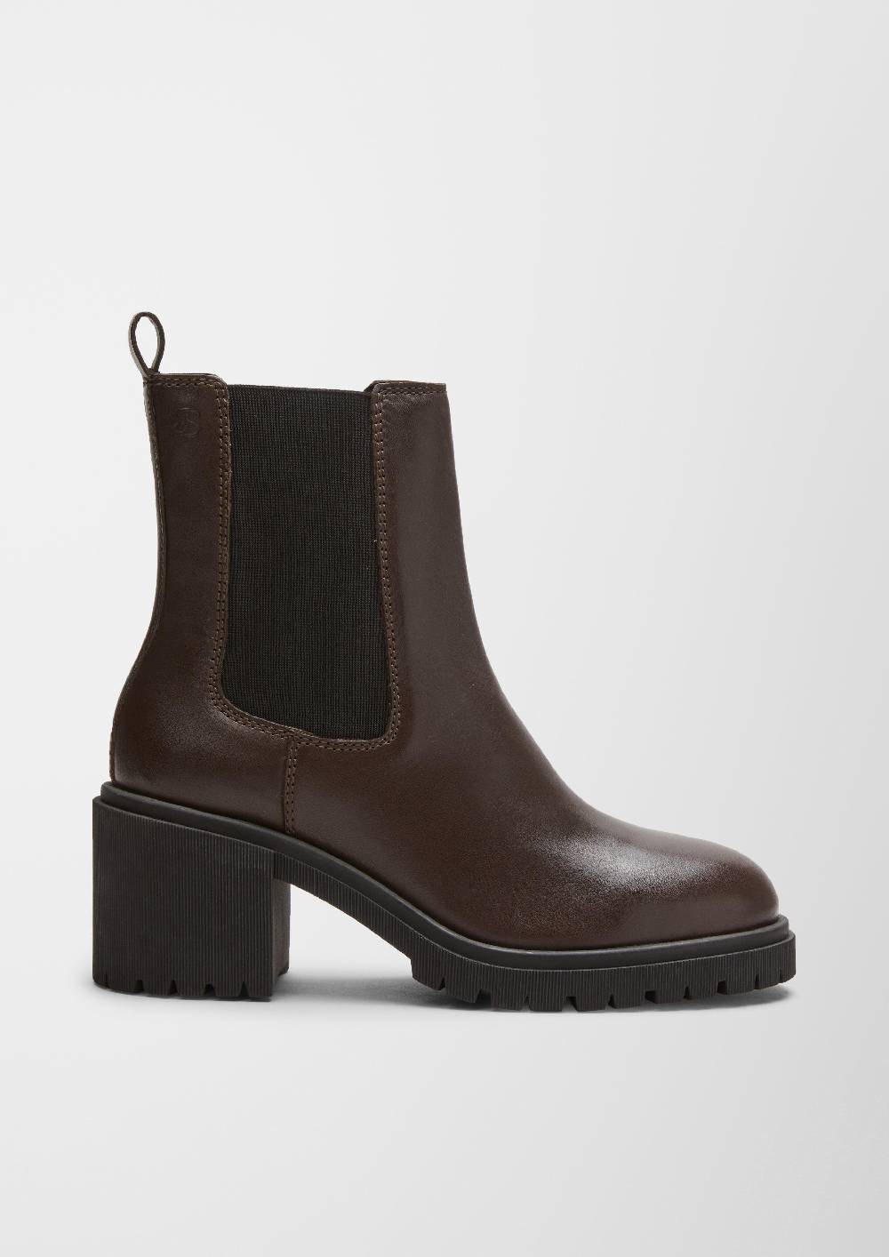 S.Oliver Lederstiefel Mit Blockabsatz