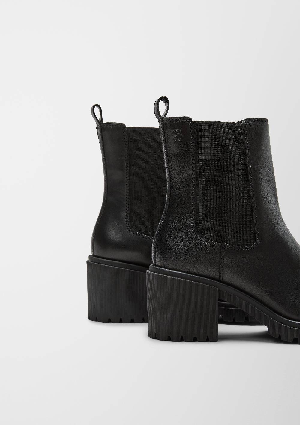 S.Oliver Lederstiefel Mit Blockabsatz