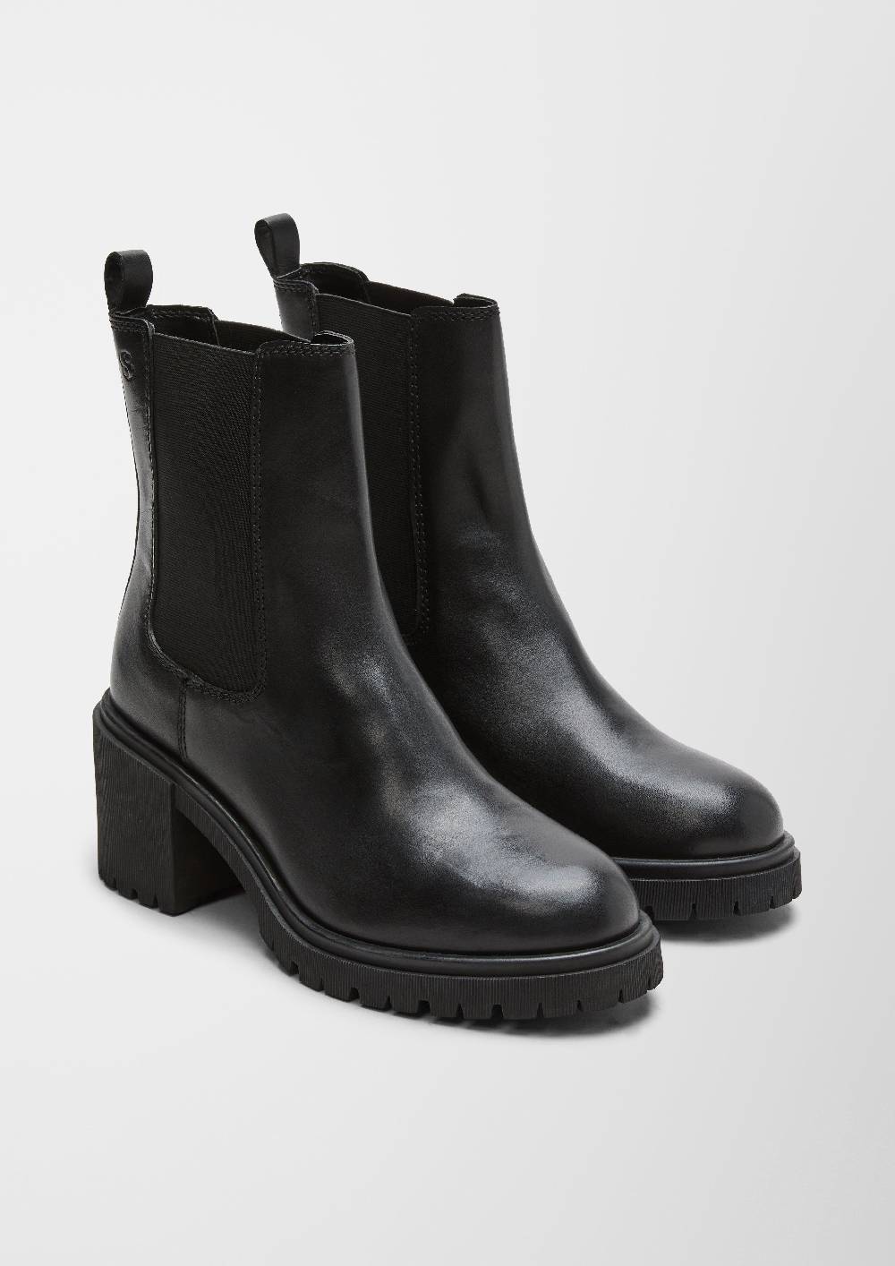 S.Oliver Lederstiefel Mit Blockabsatz