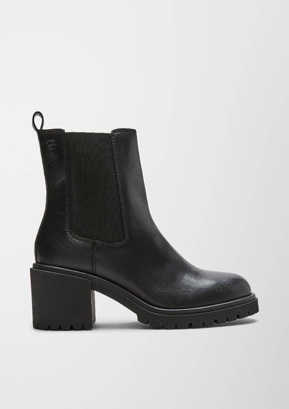 S.Oliver Lederstiefel Mit Blockabsatz