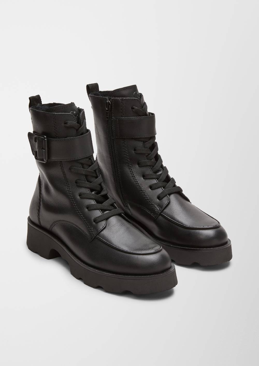 S.Oliver Lederstiefel Mit Riegel