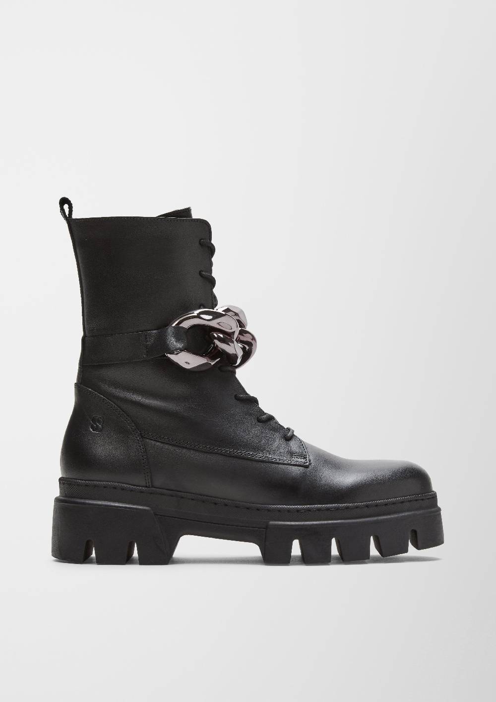 S.Oliver Lederstiefel Mit Schmuck-Detail